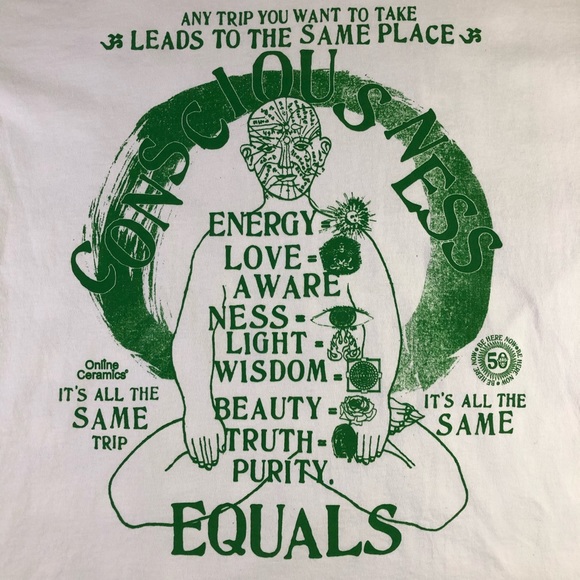 Online Ceramics Ram Dass Consciousness Equals Yin Yang Be Here Now T Shirt XL - Picture 4 of 10